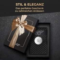 ZNAP Airtag Wallet 8 Karten Münzfach 9x1,5x6 Cm (BxHxT) RFID-Schutz -Küchengeräte Geschäft 10040308 de 0008 usp