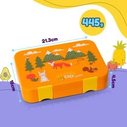 Junior Lunchbox 6 Fächer 21,3 X 15 X 4,5 Cm (BxHxT) BPA-frei -Küchengeräte Geschäft 10040339 yy 0009 dimensions