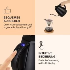 Garcon Wasserkocher 1L 2000W Warmhaltefunktion Schwanenhals Edelstahl -Küchengeräte Geschäft 10040347 de 0005 logo