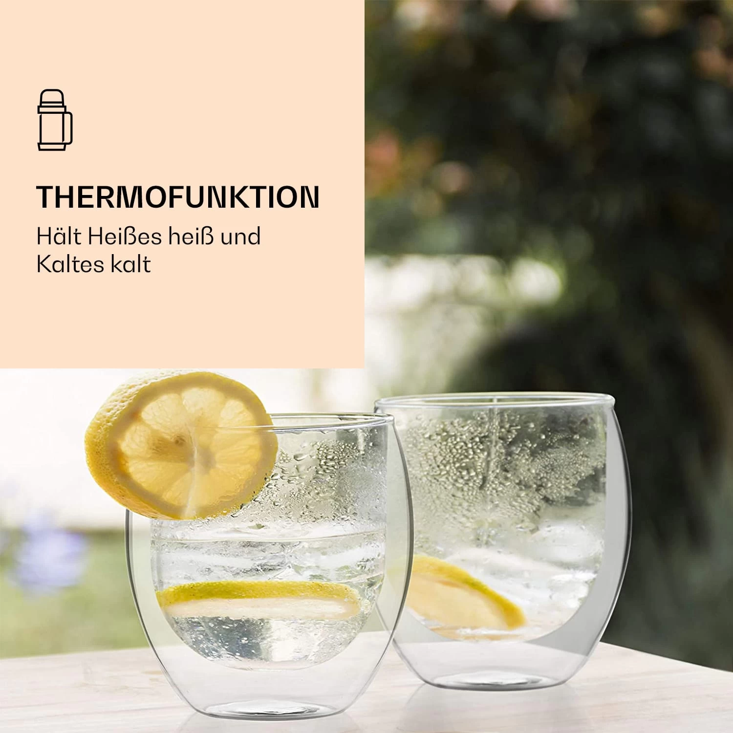 DUOS Jumbo Doppelwandiges Glas 410 Ml Thermofunktion Inkl. Edelstahl-Löffel 6 DUOS Jumbo Doppelwandiges Glas 410 Ml Thermofunktion Inkl. Edelstahl-Löffel – Bild 4