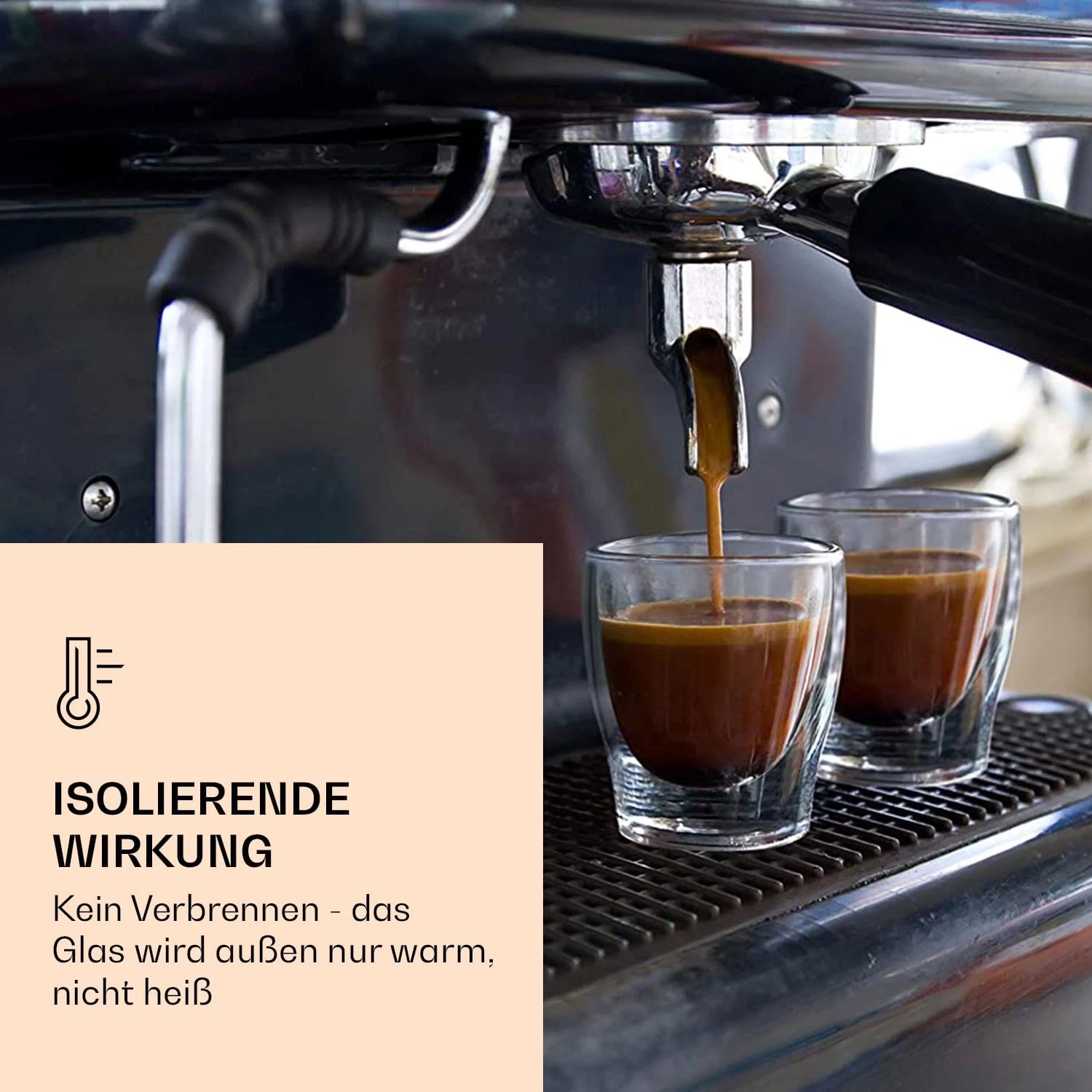 DUOS Doppelwandiges Glas 200 Ml Thermofunktion Inkl. Edelstahl-Löffel 4 DUOS Doppelwandiges Glas 200 Ml Thermofunktion Inkl. Edelstahl-Löffel – Bild 2