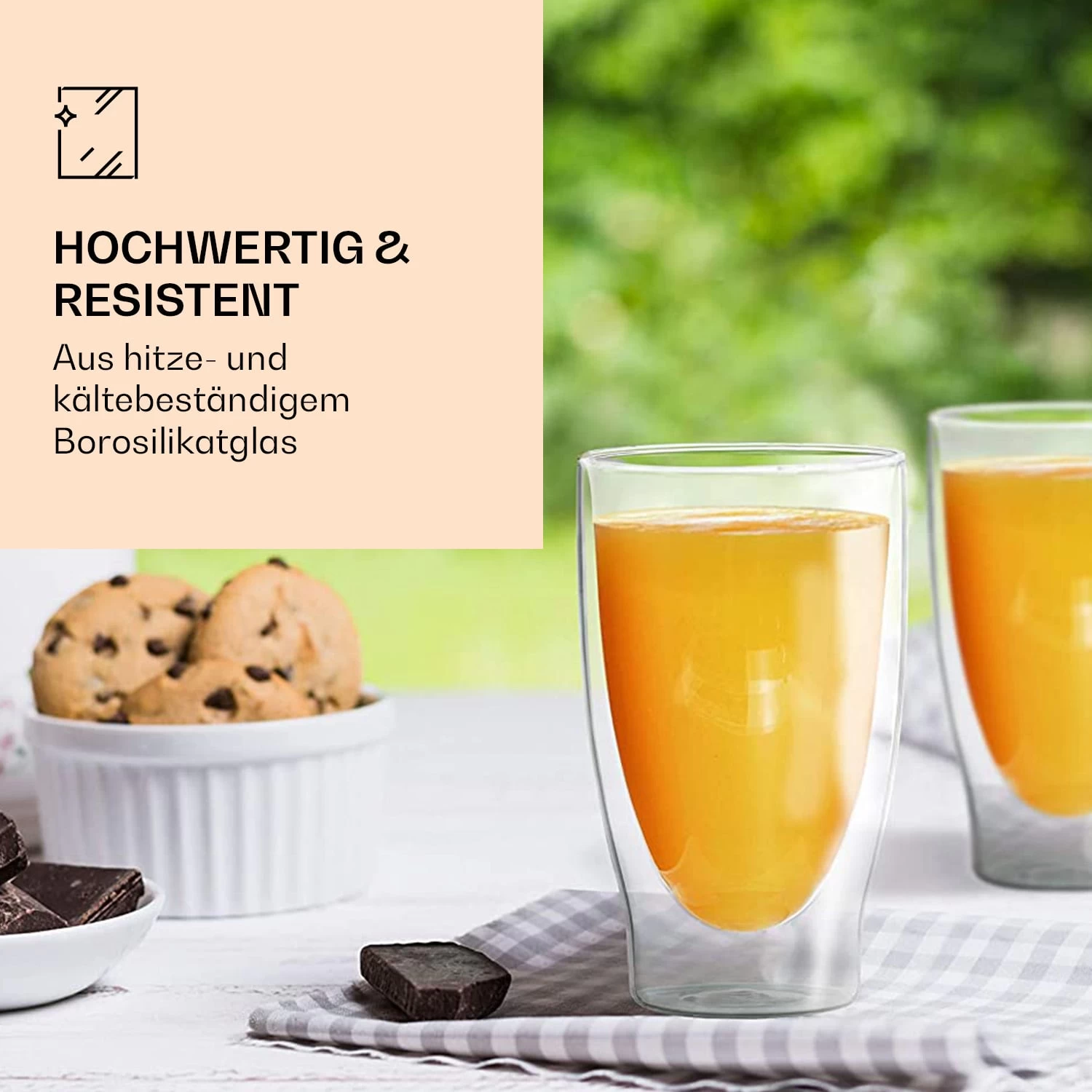 DUOS Doppelwandiges Glas 310 Ml Thermofunktion Inkl. Edelstahl-Löffel 5 DUOS Doppelwandiges Glas 310 Ml Thermofunktion Inkl. Edelstahl-Löffel – Bild 3