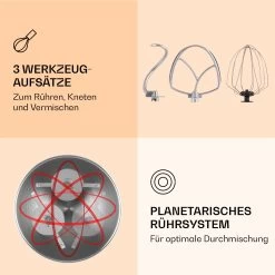 Renata Rossa Küchenmaschine 3-in-1 2000W 2,7PS 5Ltr Edelstahl BPA-frei 13 Renata Rossa Küchenmaschine 3-in-1 2000W 2,7PS 5Ltr Edelstahl BPA-frei -Küchengeräte Geschäft 10040500 de 0004 logo