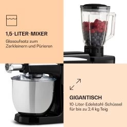 Renata Rossa Küchenmaschine 3-in-1 2000W 2,7PS 5Ltr Edelstahl BPA-frei 15 Renata Rossa Küchenmaschine 3-in-1 2000W 2,7PS 5Ltr Edelstahl BPA-frei -Küchengeräte Geschäft 10040500 de 0006 logo