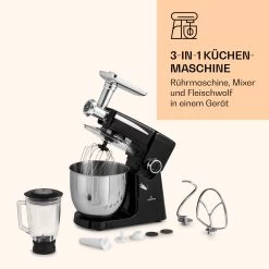 Renata Rossa Küchenmaschine 3-in-1 2000W 2,7PS 5Ltr Edelstahl BPA-frei 16 Renata Rossa Küchenmaschine 3-in-1 2000W 2,7PS 5Ltr Edelstahl BPA-frei -Küchengeräte Geschäft 10040500 de 0007 logo