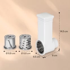 Renata Salat-Reibeaufsatz Zubehör Grob, Mittel, Fein -Küchengeräte Geschäft 10040501 yy 0004 dimensions