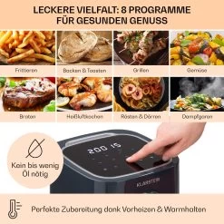 Crisp-Pro Heißluftfritteuse Air Fryer 1400W 2,8 Ltr Timer Edelstahl -Küchengeräte Geschäft 10040698 de 0003 usp