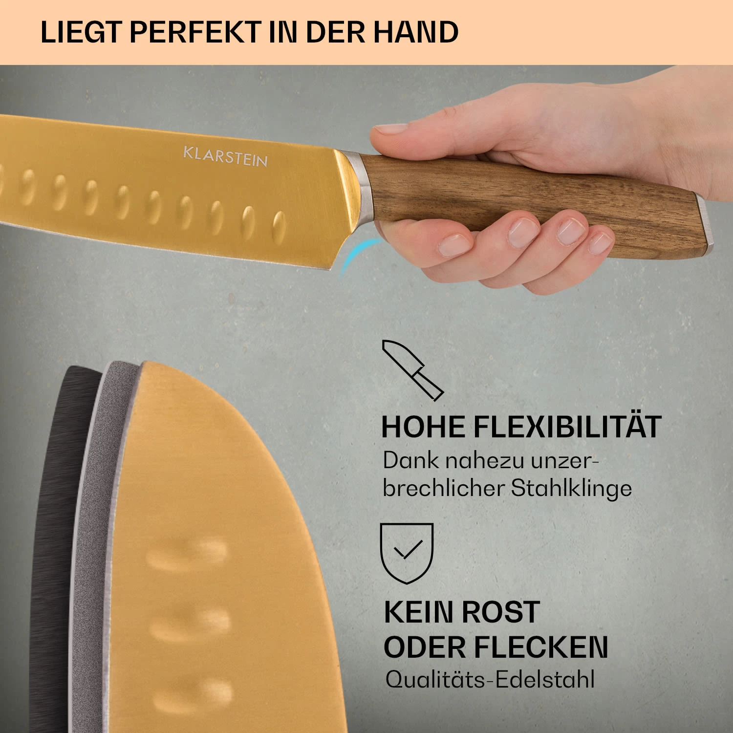 Kazuno Messerset 7 Teile Magnetischer Block PVD Titanium-Beschichtung 5 Kazuno Messerset 7 Teile Magnetischer Block PVD Titanium-Beschichtung – Bild 3