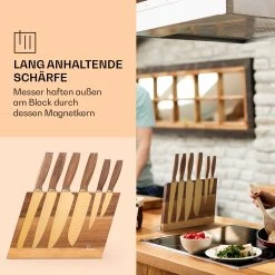 Kazuno Messerset 7 Teile Magnetischer Block PVD Titanium-Beschichtung -Küchengeräte Geschäft 10040726 de 0004 usp