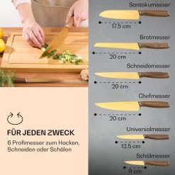 Kazuno Messerset 7 Teile Magnetischer Block PVD Titanium-Beschichtung -Küchengeräte Geschäft 10040726 de 0005 usp