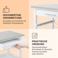 Vermont Servierwagen Küchenwagen 5 Etagen Holz Edelstahl Mobil -Küchengeräte Geschäft 10041118 de 0005 logo