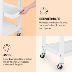 Vermont Servierwagen Küchenwagen 5 Etagen Holz Edelstahl Mobil -Küchengeräte Geschäft 10041118 de 0006 logo