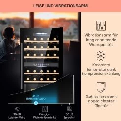 Barossa 29 Duo Weinkühlschrank 29 Fl 80 Ltr 2 Zonen Drucktasten 12 Barossa 29 Duo Weinkühlschrank 29 Fl 80 Ltr 2 Zonen Drucktasten -Küchengeräte Geschäft 10041124 de 0004 usp