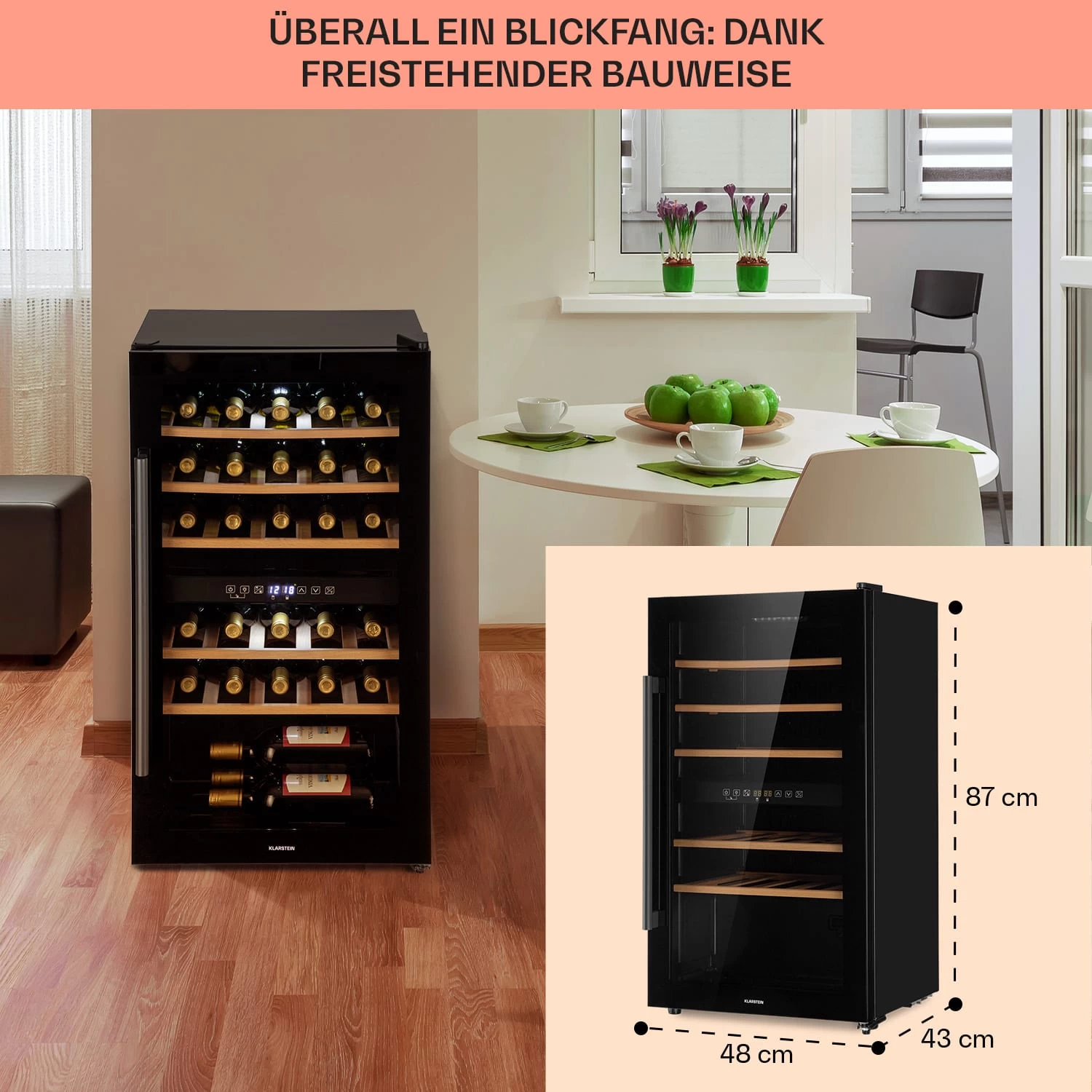 Barossa 29 Duo Weinkühlschrank 29 Fl 80 Ltr 2 Zonen Drucktasten 8 Barossa 29 Duo Weinkühlschrank 29 Fl 80 Ltr 2 Zonen Drucktasten – Bild 6
