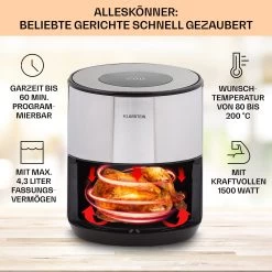Klarstein Crisp-Pro 4,3L Air Fry Stainless Steel -Küchengeräte Geschäft 10041145 de 0002 logo