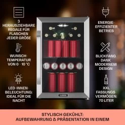 Beersafe 70 Birra Milano Edition Kühlschrank 70 Liter 3 Böden Panoramaglastür Edelstahl 11 Beersafe 70 Birra Milano Edition Kühlschrank 70 Liter 3 Böden Panoramaglastür Edelstahl -Küchengeräte Geschäft 10041179 de 0002 usp