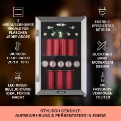 Beersafe 70 Craft Beer Edition Kühlschrank 70 Liter Glastür Edelstahl -Küchengeräte Geschäft 10041181 de 0002 usp