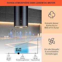 Bolea Inselabzugshaube Ø38cm Ab-/Umluft 600m³/h LED Inkl. Aktivkohlefilter -Küchengeräte Geschäft 10041223 de 0003 usp