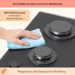 Firetale Gaskochfeld 2-flammig Aluminium-Brenner Erdgas/Propangas Inkl. Schlauch Und Druckminderer -Küchengeräte Geschäft 10041298 de 0007 usp