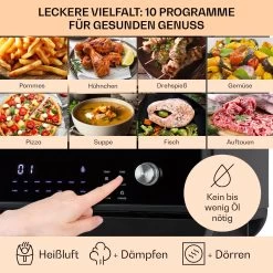 Vita Pro Heißluftfritteuse Dampfgaren 2450 W 18 Ltr 800 Ml Wassertank -Küchengeräte Geschäft 10041333 de 0004 usp