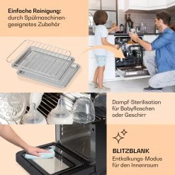 Vita Pro Heißluftfritteuse Dampfgaren 2450 W 18 Ltr 800 Ml Wassertank -Küchengeräte Geschäft 10041333 de 0005 usp