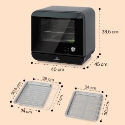 Vita Pro Heißluftfritteuse Dampfgaren 2450 W 18 Ltr 800 Ml Wassertank -Küchengeräte Geschäft 10041333 de 0007 usp