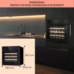 Vinsider 30 Built-In Uno Einbau-Weinkühlschrank 30 Flaschen 77 Ltr Edelstahl -Küchengeräte Geschäft 10041357 de 0006 usp