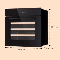 Vinsider 30 Built-In Uno Einbau-Weinkühlschrank 30 Flaschen 77 Ltr Edelstahl -Küchengeräte Geschäft 10041357 yy 0008 dimensions