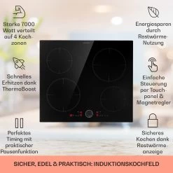 Magnichef 4 Einbaukochfeld Induktion 4 Zonen 7000W Glaskeramik -Küchengeräte Geschäft 10041380 de 0002 usp