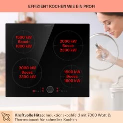 Magnichef 4 Einbaukochfeld Induktion 4 Zonen 7000W Glaskeramik -Küchengeräte Geschäft 10041380 de 0003 usp