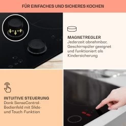 Magnichef 4 Einbaukochfeld Induktion 4 Zonen 7000W Glaskeramik -Küchengeräte Geschäft 10041380 de 0004 usp