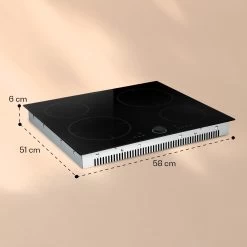 Magnichef 4 Einbaukochfeld Induktion 4 Zonen 7000W Glaskeramik -Küchengeräte Geschäft 10041380 yy 0009 dimensions