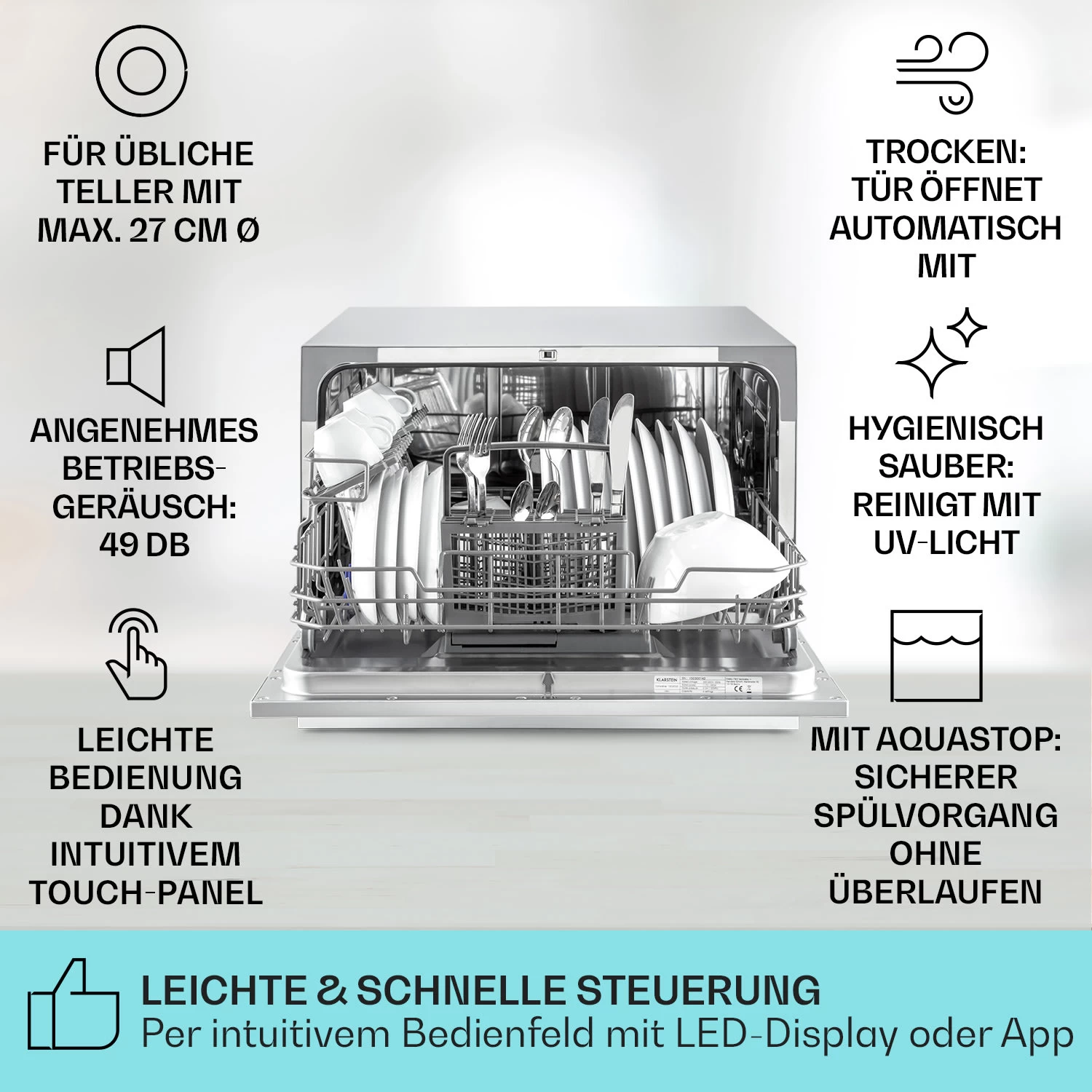 Havasia UV 6 Geschirrspüler UV-Licht Freistehend 1380W 4 Havasia UV 6 Geschirrspüler UV-Licht Freistehend 1380W – Bild 2