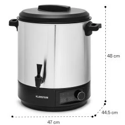 Abbey 25 Einkochautomat Getränkespender 25L 100°C 180min Edelstahl -Küchengeräte Geschäft 10041838 yy 0008 dimensions