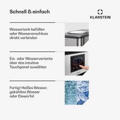 Aqueous Eiswürfelmaschine 3-in-1: Eiswürfel, Wasserspender: Heiß & Kalt 20 Kg/24h 11 Aqueous Eiswürfelmaschine 3-in-1: Eiswürfel, Wasserspender: Heiß & Kalt 20 Kg/24h -Küchengeräte Geschäft 10041845 de 0004 usp