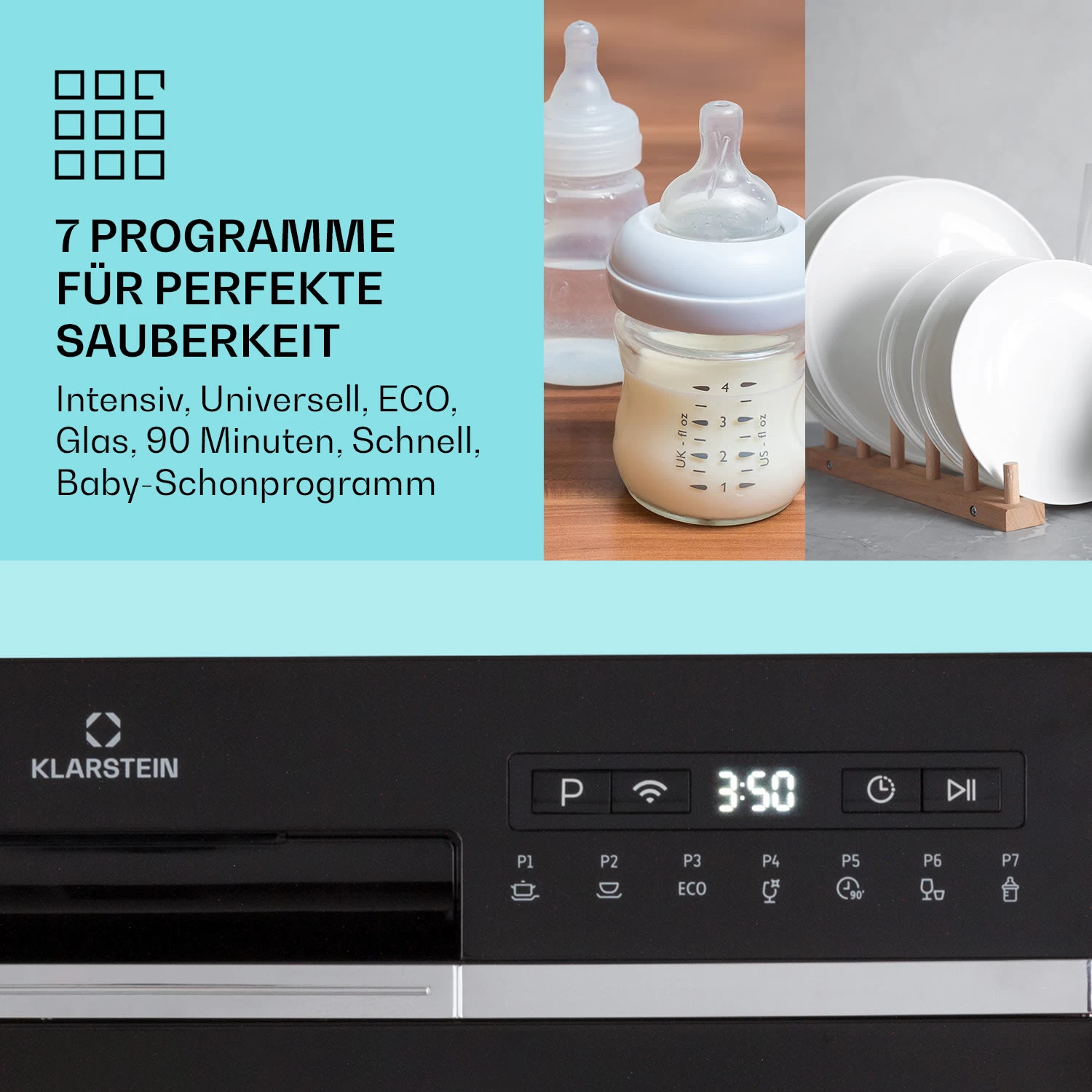 Amazonia 6 Smart Geschirrspüler App-Steuerung Freistehend 1380W 5 Amazonia 6 Smart Geschirrspüler App-Steuerung Freistehend 1380W – Bild 3