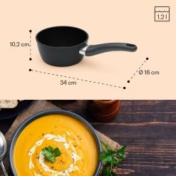 Noto Endurance Kasserolle Ø16cm Geschmiedetes Aluminium Induktion Antihaft 17 Noto Endurance Kasserolle Ø16cm Geschmiedetes Aluminium Induktion Antihaft -Küchengeräte Geschäft 10045005 yy 0008 dimensions