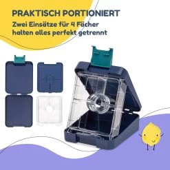 Klarstein Schmatzfatz Easy Snackbox 4 Fächer 18 X 15 X 5 Cm (BxHxT) -Küchengeräte Geschäft 10045069 de 0004 usp