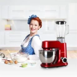 Carina Rossa Set 800W Küchenmaschine Plus 1,5L Blender Krug -Küchengeräte Geschäft 60000778 yy 0003 titel enie SET Carina Rossa Kuechenmaschine 800W Mixer