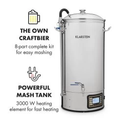 Mundschenk XXL + Eintauchkühler Bierbrauanlage 3000W 50l 304 Edelstahl -Küchengeräte Geschäft 60002276 yy 0002 logo Klarstein Mundschenk XXL Maischekessel Edelstahl