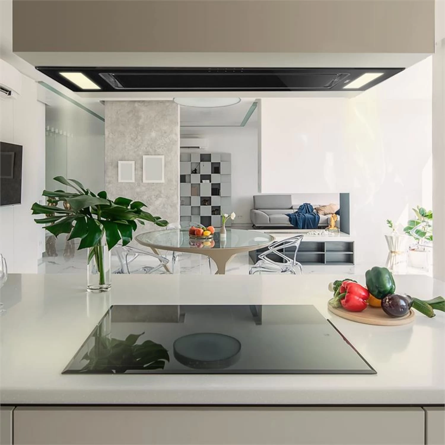 Remy Dunstabzugshaube Umluftset 90cm 230W 620m³/h Schwarz – Bild 2