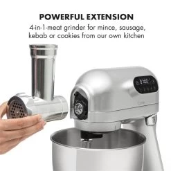 Curve Plus Küchenmaschinen-Set | 5l | 4-in-1 Fleischwolf | Silber 19 Curve Plus Küchenmaschinen-Set | 5l | 4-in-1 Fleischwolf | Silber -Küchengeräte Geschäft 60002330 yy 0008 logo Klarstein Curve Plus Kuechenmaschinen Set silber reedit