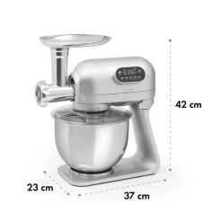 Curve Plus Küchenmaschinen-Set | 5l | 4-in-1 Fleischwolf | Silber 21 Curve Plus Küchenmaschinen-Set | 5l | 4-in-1 Fleischwolf | Silber -Küchengeräte Geschäft 60002330 yy 0012 logo Klarstein Curve Plus Kuechenmaschinen Set silber