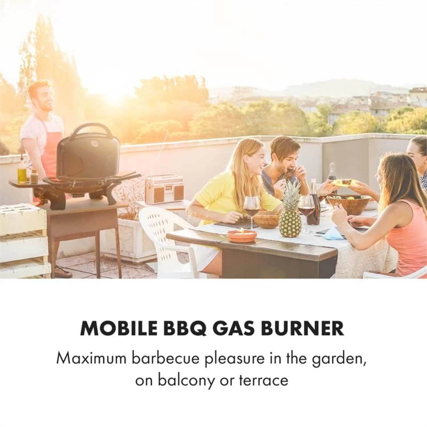 Parforce One 3,5kW 12000BTU 300°C SNJS Gasschlauch Schwarz – Bild 2