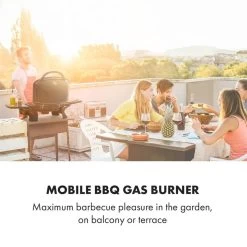 Parforce One Gasgrill 3,5kW 12000BTU Grilltisch Gasschlauch Schwarz -Küchengeräte Geschäft 60002431 yy 0002 logo Klarstein Parforce One Gasgrill 12000BTU schwarz