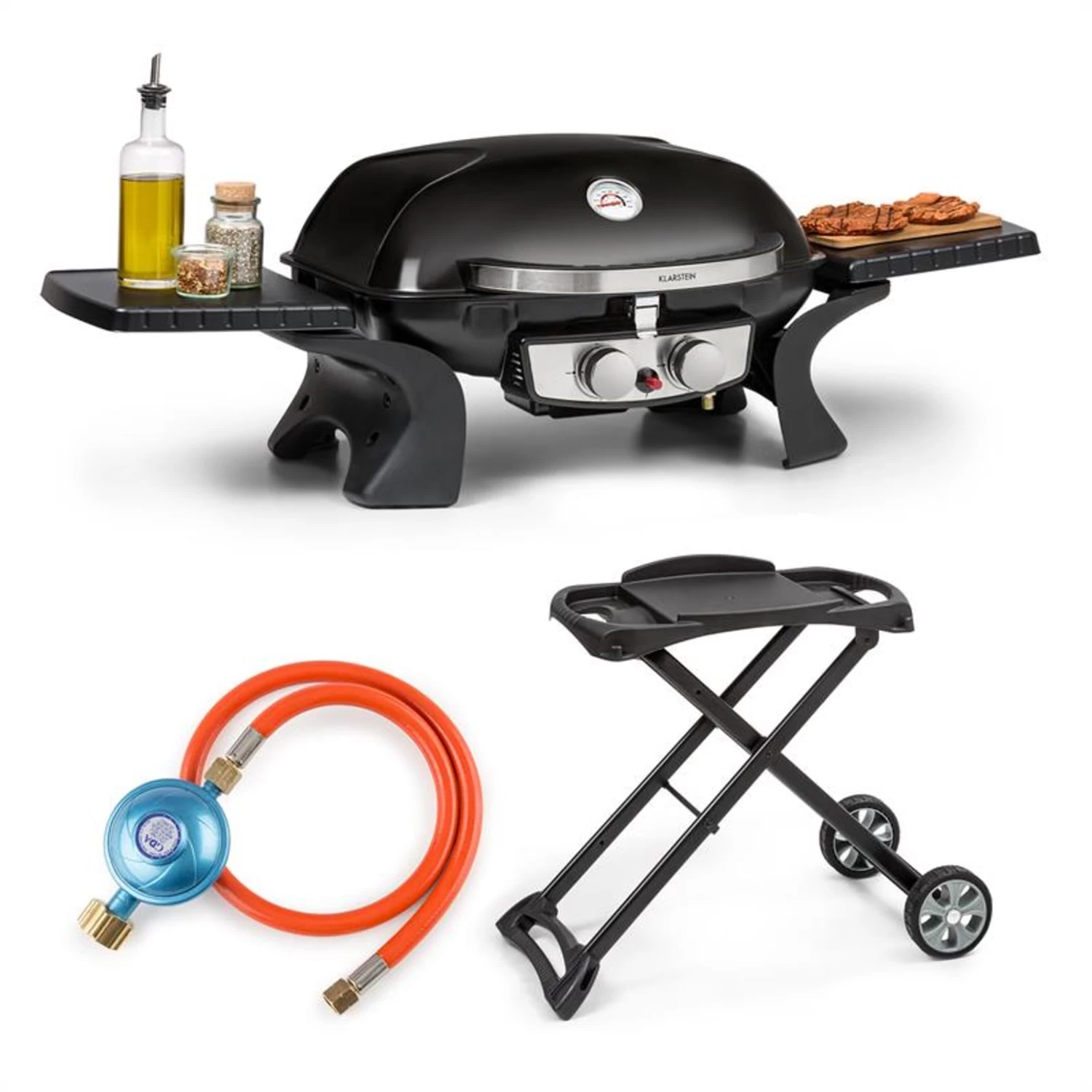 Parforce Duo Gasgrill 2 Brenner 4,4kW 15000BTU Gasschlauch Schwarz 2 Parforce Duo Gasgrill 2 Brenner 4,4kW 15000BTU Gasschlauch Schwarz