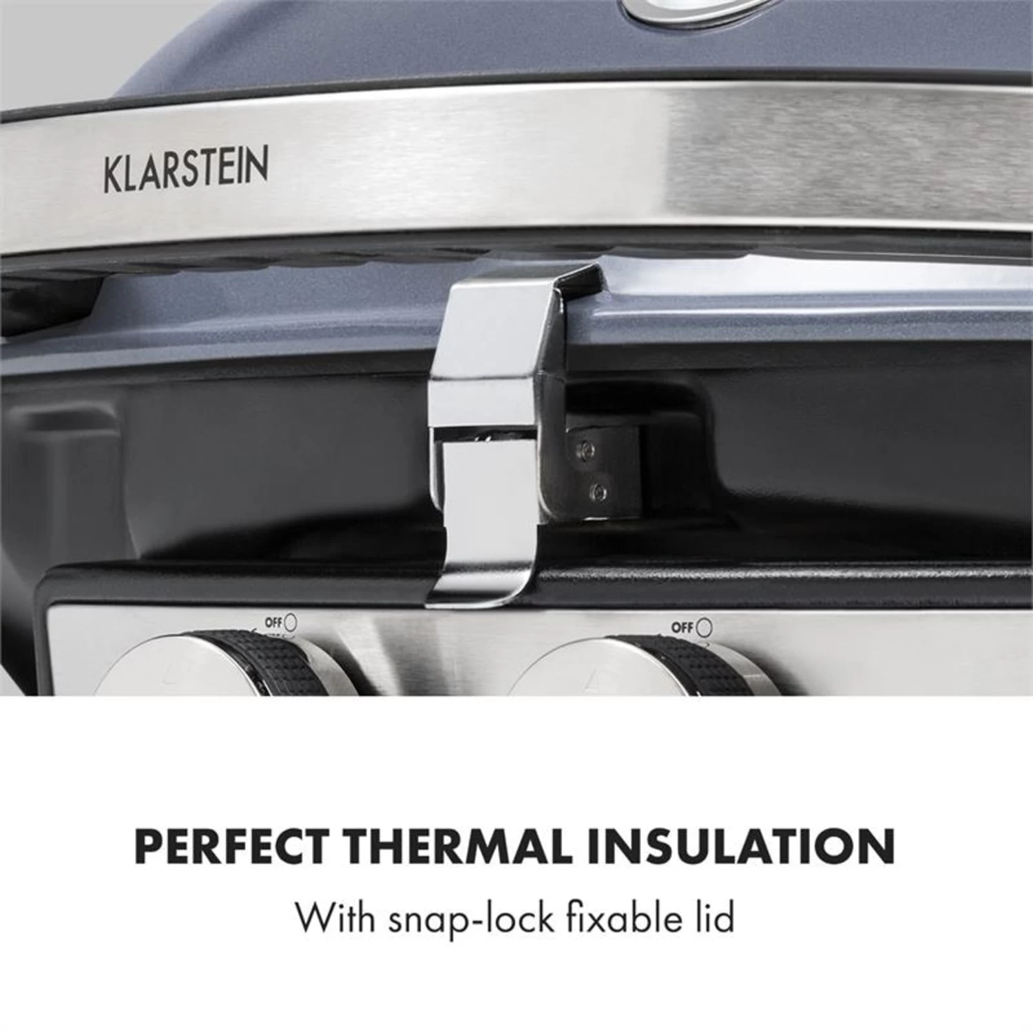 Parforce Duo Gasgrill 2 Brenner 4,4kW 15000BTU 300°C Gasschlauch Grau – Bild 7