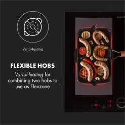 Kalahari Delicatessa Einbau-Ofen-Set Induktion 7000W 68Ltr Schwarz Edelstahl -Küchengeräte Geschäft 60002585 yy 0008 logo Klarstein Delicatessa 60 Einbaukochfeld schwarz