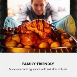 Gusteau Remy Einbau-Set Backofen + Einbau-Haube 2950W 64Ltr 620 M³/h Schwarz Edelstahl -Küchengeräte Geschäft 60002597 yy 0005 logo Klarstein Gusteau Elektrischer Einbaubackofen schwarz