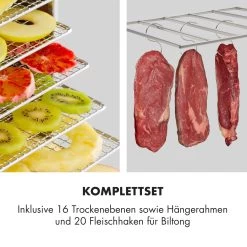 Master Jerky 16 Dörrautomat + Fleischhaken Set 1500W 40-90 °C 15h-Timer Edelstahl Silber -Küchengeräte Geschäft 60002668 de 0003 logo